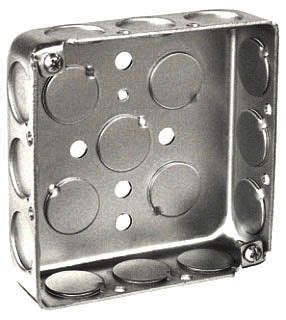 garvin 4 square extra shallow junction box 52141-1/2|Garvin Southwire 4 Square Extra Shallow Junction Box 1.